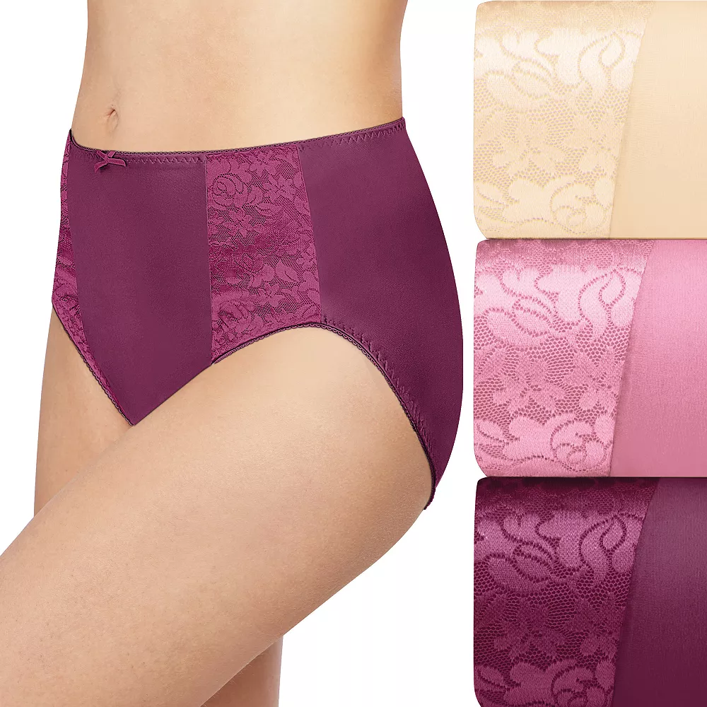 Women's BaliĀ® 3-pack Double Support Hi-Cut Panty Set DFDBH3
