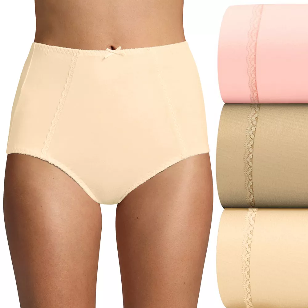 Women's BaliĀ® 3-Pack Double Support Stretch Cotton Brief Panty Set DFDCB3