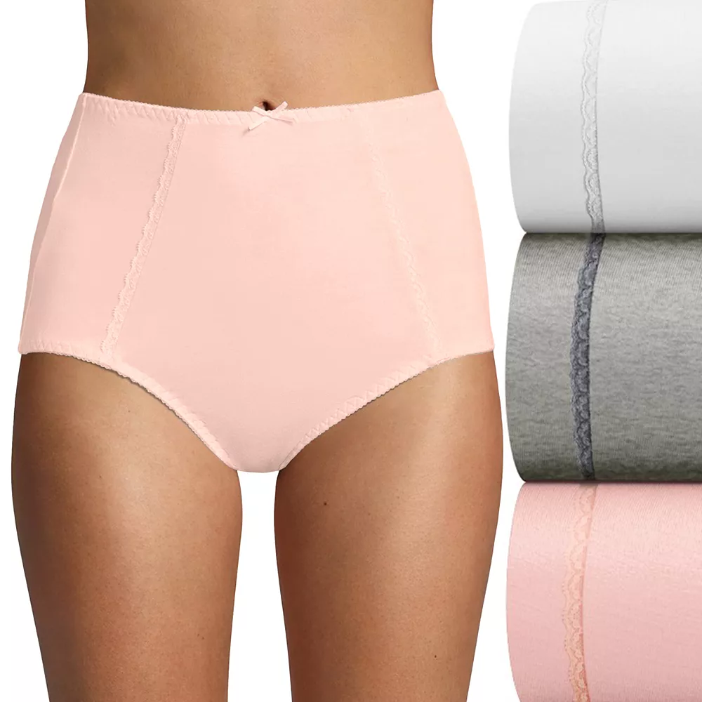Women's BaliĀ® 3-Pack Double Support Stretch Cotton Brief Panty Set DFDCB3 - Image 2